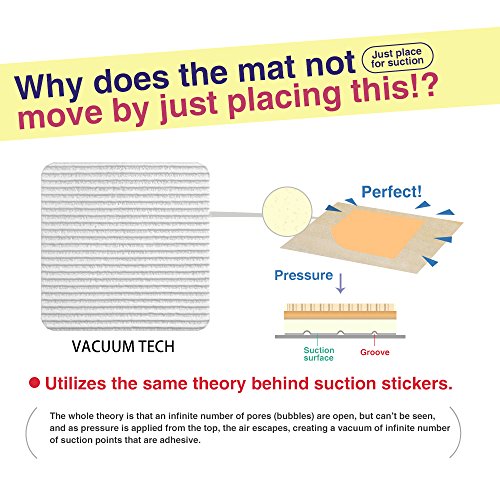 Home Techpro Rug Pads Grippers, 8 PCS Non Slip Washable Grippers for Rug, “Vacuum TECH” - New Materials to Anti Curling Rug Pad : Keep Your Rug in Place and Make Corner Flat and Easily Peel Off