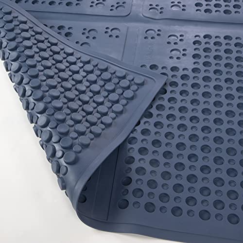 Petlinks Purr-fect Paws Multipurpose Cat Litter Mat - Blue, Medium