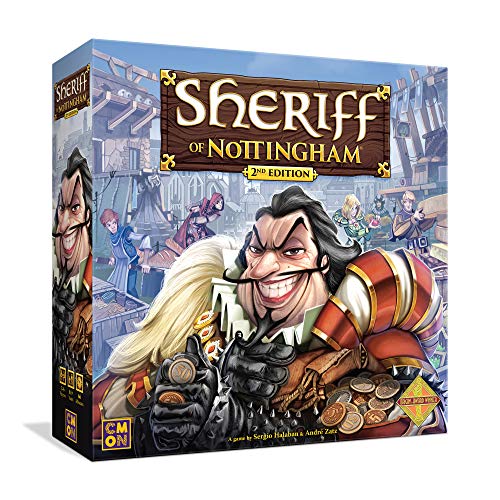 Sheriff of Nottingham 2nd Edition Board Game | Strategy Game | Medieval Bluffing Game | Card Drafting Game for Adults and Teens | Ages 14+ | 3-6 Players | Average Playtime 60 Minutes | Made by CMON