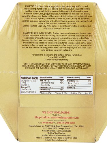 TORTUGA Caribbean Chocolate Rum Cake - 16 oz Rum Cake - The Perfect Premium Gourmet Gift for Gift Baskets, Parties, Holidays, and Birthdays - Great Cakes for Delivery