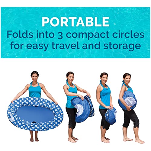 SwimWays Paddle Paws Spring Float Dog Raft, Large (65 lbs. and Up), Blue