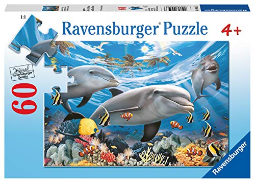 Ravensburger Caribbean Smile 60 Piece Jigsaw Puzzle for Kids – Every Piece is Unique, Pieces Fit Together Perfectly , Blue