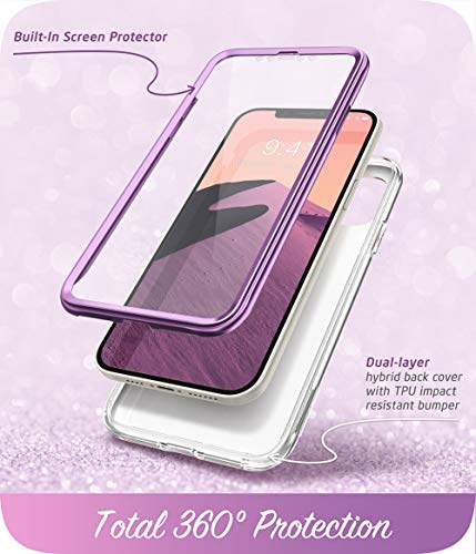 i-Blason Cosmo Series Designed for iPhone 12 Mini Case (2020), Slim Full-Body Stylish Protective Case with Built-in Screen Protector, Ameth