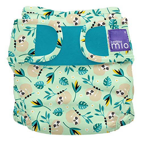 Bambino Mio, mioduo Cloth Diaper Cover, Swinging Sloth, Size 2 (21lbs+)