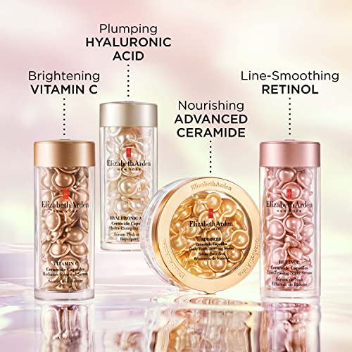 Elizabeth Arden Anti-Aging Ceramide Capsules Serum, Advanced Daily Youth Restoring Serum, 30 Count
