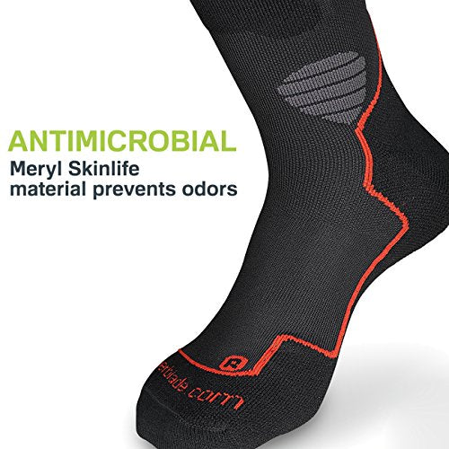 Rollerblade High Performance Women's Socks, Inline Skating, Multi Sport, Dark Grey and Pink, Medium