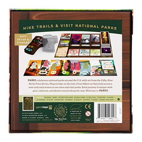 Parks Board Game, a Family and Strategy Game About Hiking, Visiting National Parks, and Making Memories by Keymaster