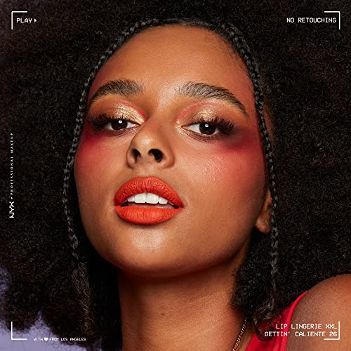 NYX PROFESSIONAL MAKEUP Lip Lingerie XXL Matte Liquid Lipstick - Gettin Caliente (Bright Red Orange)