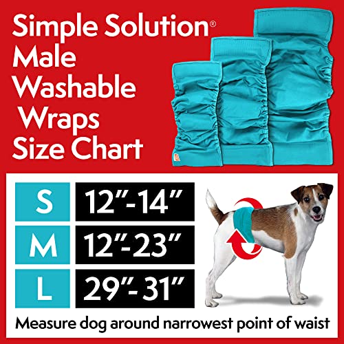 Simple Solution Washable Male Dog Diapers | Absorbent Male Wraps with Leak Proof Fit | Excitable Urination, Incontinence, or Male Marking | Small | 1 Reusable Dog Diaper Per Pack