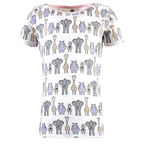 Hudson Baby Unisex Baby and Toddler Cotton Pajama Set Pink Safari, 6-12 Months