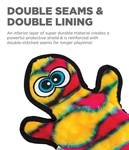 Outward Hound Invincibles Orange Gecko Plush Dog Toy, Medium