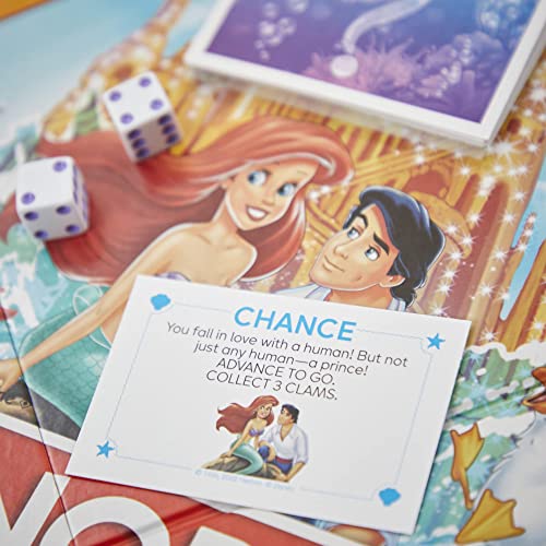Monopoly: Disney's The Little Mermaid Edition Board Game, 2-6 Players for Family and Kids Ages 8+, with 6 Themed Monopoly Tokens (Amazon Exclusive)