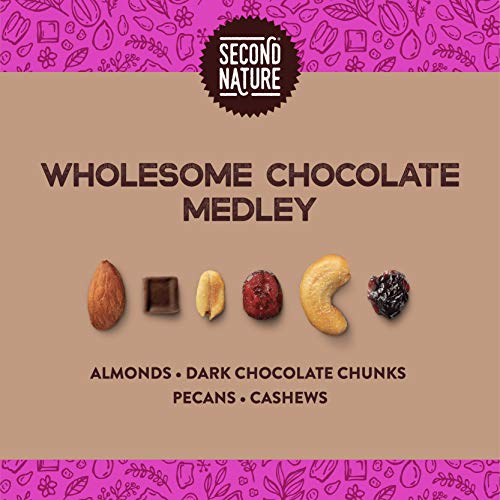 Second Nature Wholesome Medley Trail Mix - Healthy Nuts Snack Blend, Gluten Free - 14 oz Resealable Pouch (Pack of 6)