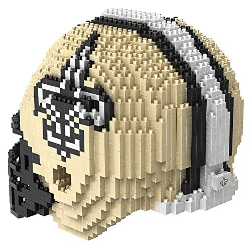 FOCO unisex child NFL Construction Toy Blocks Set - New Orleans Saints 3D Brxlz Helmet, Team Color, One Size US