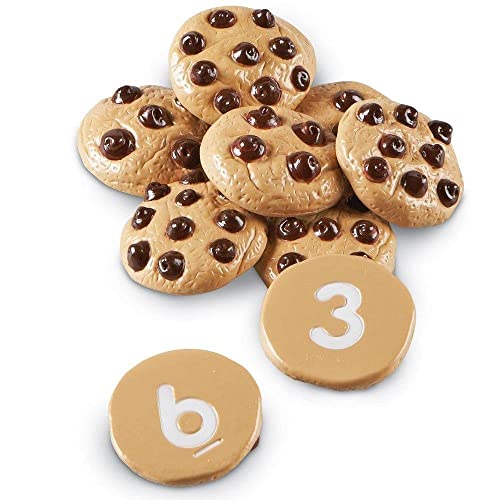 Learning Resources Smart Counting Cookies - 13 Pieces, Ages 18+ Months Toddler Counting and Sorting Skills, Toddler Math Learning Toys, Play Food for Toddlers, Chocolate Chip Cookies