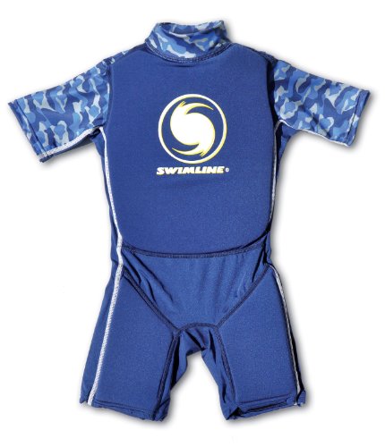 Swimline Lycra Floating Swim Trainer Suit, Boys Blue Small