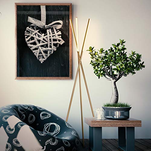 Brightech Stix LED Tripod Floor Lamp for Living Room - Dimmable Modern Standing Lamp, with 3 Lights for Bedroom - Contemporary Office Lighting- Gold / Antique Brass