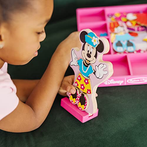 Melissa and Doug Disney Minnie Mouse Magnetic Dress-Up Wooden Doll Pretend Play Set (35+ pcs)