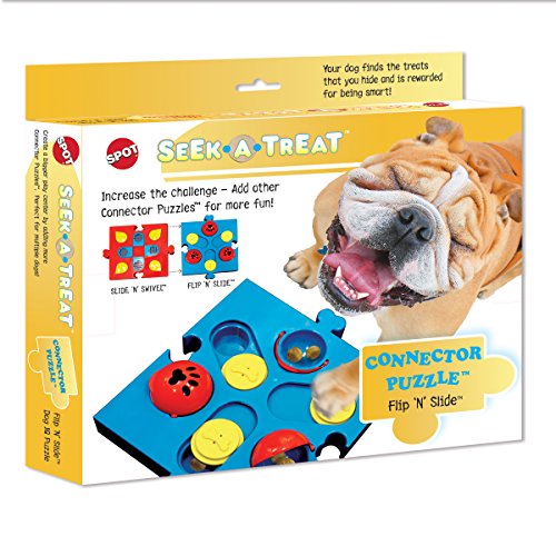 SPOT Seek-a-Treat Flip 'N Slide Treat Dispenser for Dogs | Dog Treat Dispenser | Dog Treat Dispenser Toy | Interactive Puzzle | Dog Treat Toys For Boredom | Dog Treat Toy Puzzle | Dog Toy Games, Model:5779