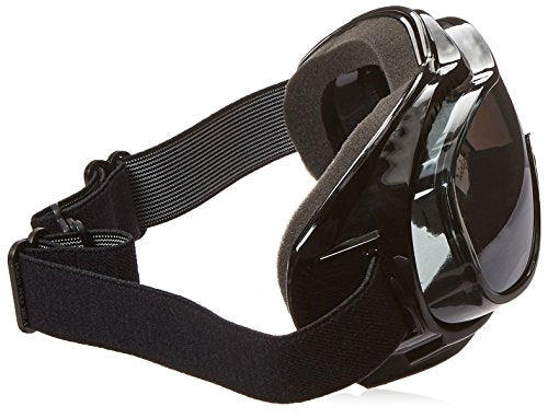 Pacific Coast Airfoil Padded 'Fit Over Glasses' Riding Goggles (Black Frame/Silver Smoke Lens)