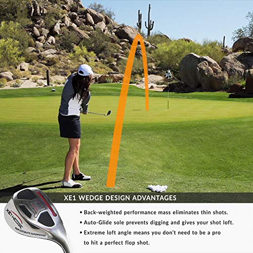 xE1 Sand Wedge and Lob Wedge– The Out-in-One Golf Wedge, Pitching and Chipping Wedge– Legal for Tournament Play Golf Club for Men and Women (Right, Steel, Wedge, 65)