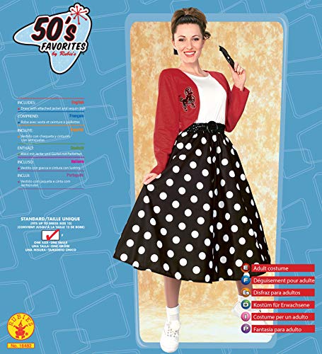 Rubie's womens Fabulous 50's Polka Dot Sock Hop Girl Adult Sized Costumes, As Shown, Standard US