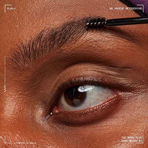 NYX PROFESSIONAL MAKEUP The Brow Glue, Extreme Hold Tinted Eyebrow Gel - Dark Brown