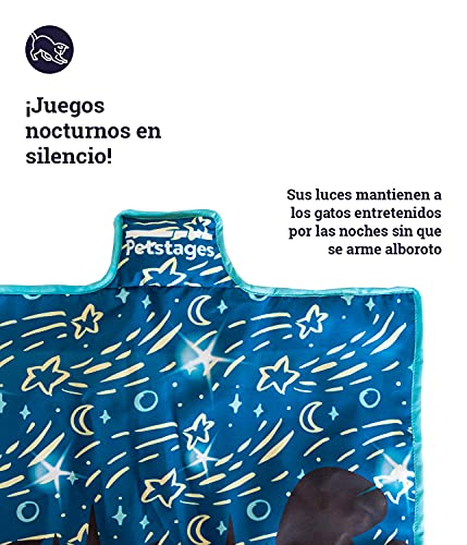 Petstages Swat and Play Quiet Mat - Light Up Cat and Kitten Toys - Interactive Nighttime Cat Toy - Ideal for Indoor Cats