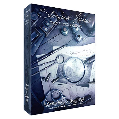 Space Cowboys Sherlock Holmes Consulting Detective - Carlton House and Queen's Park Board Game | Mystery Game for Teens and Adults | Ages 14+ | 1-8 Players | Average Playtime 90 Min. | Made