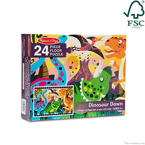 Melissa and Doug Dinosaur Dawn Jumbo Jigsaw Floor Puzzle (24 pcs, 2 x 3 feet)