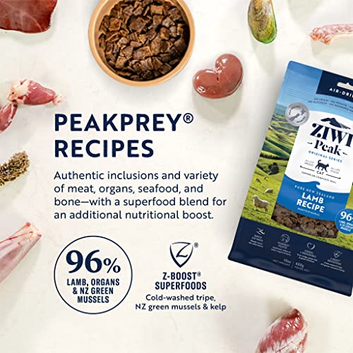 ZIWI Peak Air-Dried Cat Food – All Natural, High Protein, Grain Free and Limited Ingredient With Superfoods (Lamb, 2.2 lb)