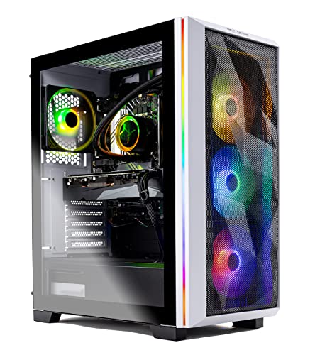 Skytech Chronos Gaming PC Desktop – Intel Core i7 12700F 2.1 GHz, NVIDIA RTX 4070, 1TB NVME SSD, 16GB DDR4 RAM 3200, 750W Gold PSU, 240mm AIO, 11AC Wi-Fi, Windows 11 Home 64-bit