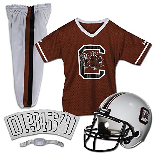 Franklin Sports NCAA South Carolina Gamecocks Kids College Football Uniform Set - Youth Uniform Set - Includes Jersey, Helmet, Pants - Youth Small