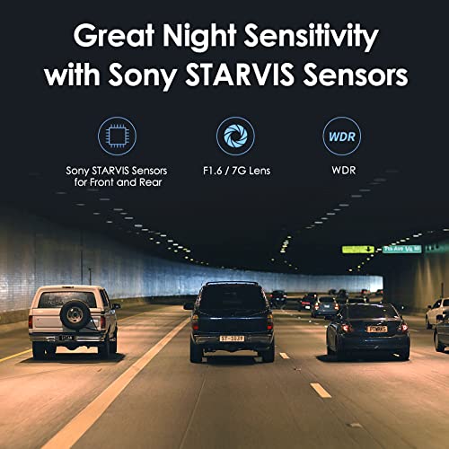 Dash Cam Front and Rear VIOFO 2K + 2K 5GHz Wi-Fi GPS Dual Dash Camera for Cars, 2.4” LCD, Buffered Parking Modes, Voice Notification, WDR Super Night Vision, Motion Detection, Emergency Lock(A229 Duo)