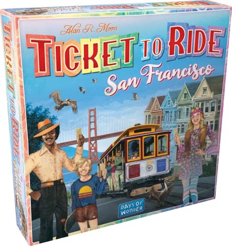 Ticket to Ride San Francisco Board Game | Train Route-Building Strategy Game | Fun Family Game for Kids and Adults | Ages 8+ | 2-4 Players | Average Playtime 10-15 Minutes | Made by Days of Wonder