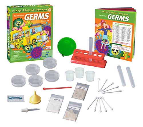 The Magic School Bus Rides Again: The World of Germs By Horizon Group USA, Homeschool STEM Kits For Kids, Includes Hands-On Educational Manual, Magnifying Glass, Petri Dish, Test Tubes and More, Multi