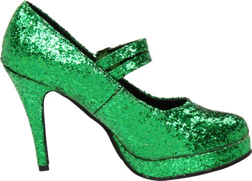 Ellie Shoes Women's 421-Jane-G Maryjane Pump,Green Glitter,9 M US