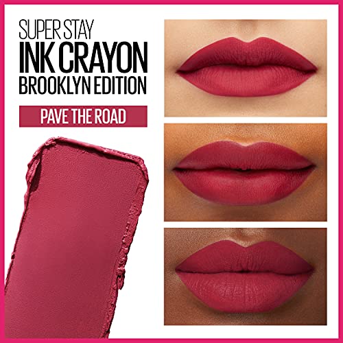 Maybelline New York Maybelline Super Stay Ink Crayon Matte Longwear Lipstick Makeup, Pave The Road, 0.04 Ounce, 130 Pave The Road, 0.04 ounces (Pack of 2)