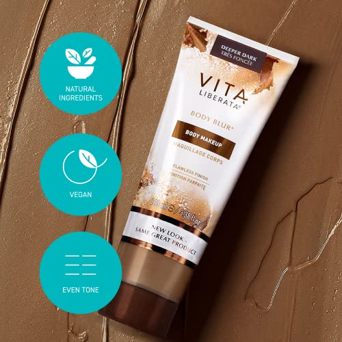 Vita Liberata Body Blur, Leg and Body Makeup. Skin Perfecting Body Foundation for Flawless Bronze, Easy Application, Radiant Glow, Evens Skin Tone,  New Packaging