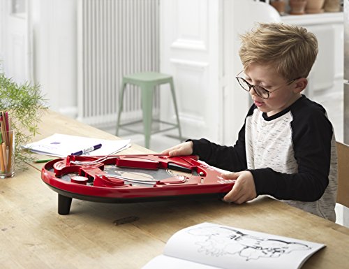 Brio 34017 Pinball Game | A Classic Vintage, Arcade Style Tabletop Game for Kids and Adults Ages 6 and Up,Red