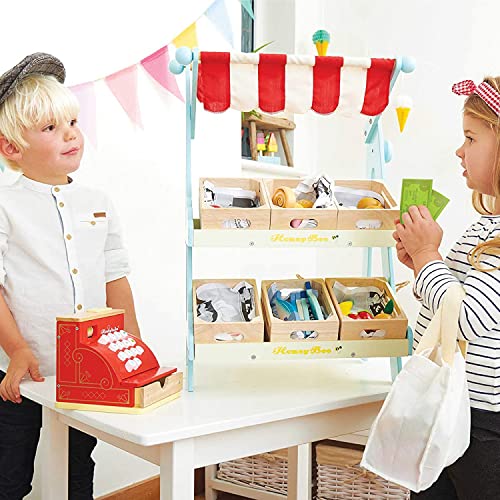 Le Toy Van Honeybake Collection Vegetables '5 A Day' Crate Set Premium Wooden Toys for Kids Ages 3 Years and Up