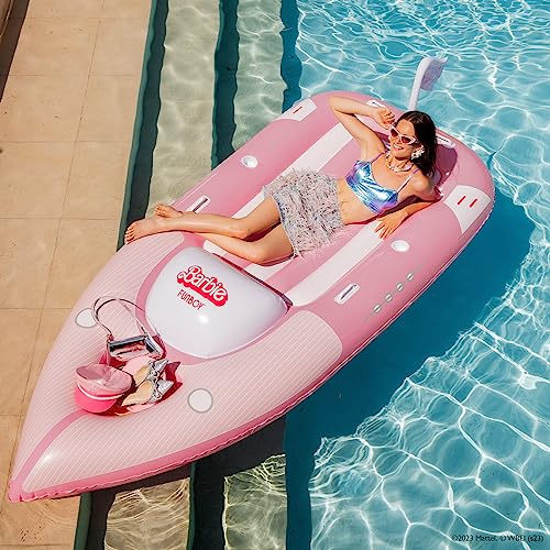 Barbie The Movie and FUNBOY Speed Boat Inflatable Pool Float Medium
