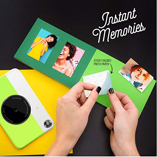 KODAK Printomatic Digital Instant Print Camera - Full Color Prints On ZINK 2x3' Sticky-Backed Photo Paper (Green) Print Memories Instantly