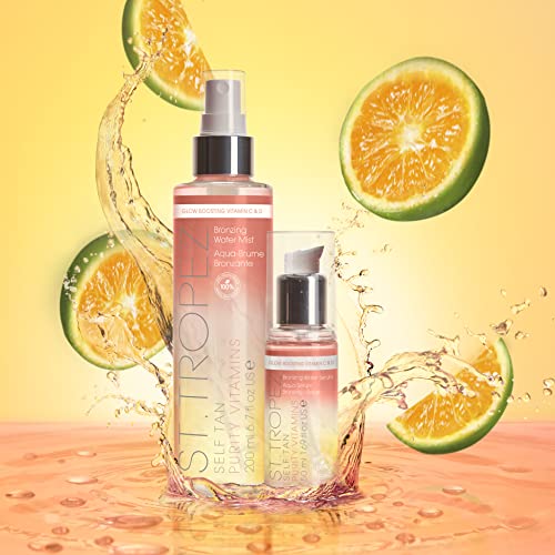St.Tropez Fake Tan, Vitamin D Boosting Self Tan Purity Vitamins Bronzing Body Mist, Award Winning Vegan Tanning Water with Vitamin C, 100 Percent Natural Tanning Active, 200 ml