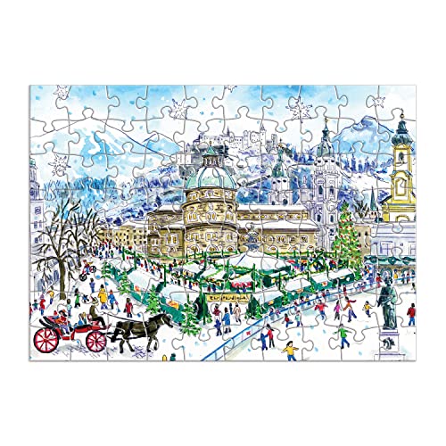 Michael Storrings 12 Days of Christmas Advent Calendar Puzzle, Includes 12 80-Piece Puzzles, 5” x 7” Each – Unique Holiday Jigsaw Puzzle Set with Thick, Sturdy Pieces