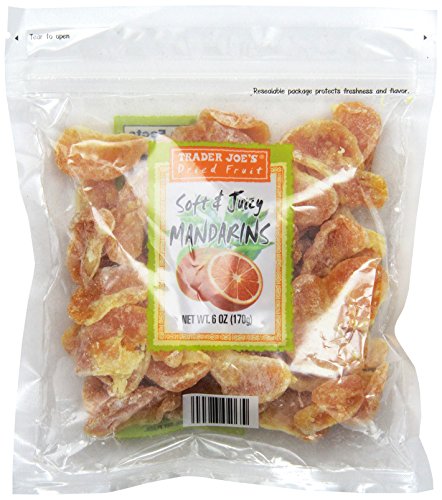 Trader Joe's Dried Fruit Soft and Juicy Mandarins 6 Oz, (Pack of 3)