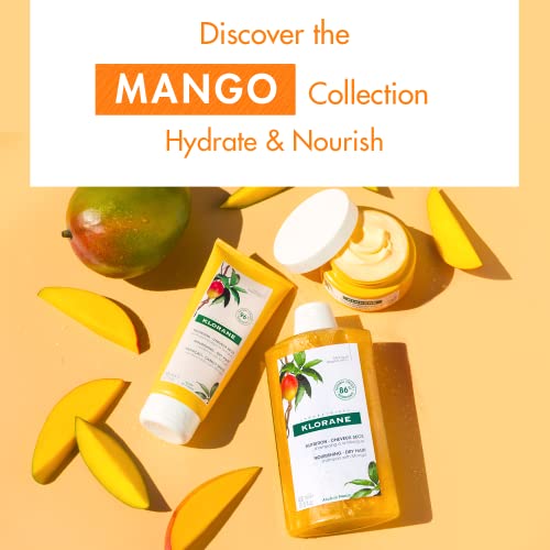 Klorane Nourishing Conditioner with Mango Butter, Moisturize and Hydrate Dry Hair, Paraben, Silicone, Sulfate Free, 1.6 oz.