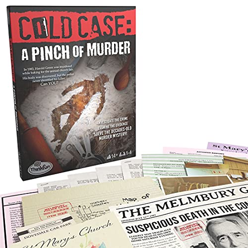 Think Fun Cold Case: A Pinch of Murder – A Murder Mystery Game in a Box for Ages 14 and Up