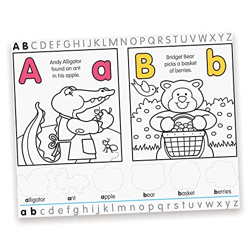 Melissa and Doug Activity Pad Bundle - Alphabet, Colors and Shapes and Numbers - Sticker And Coloing Activity Books For Girls And Boys, Great Travel Toy