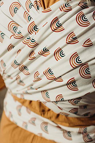 Boba Wrap Baby Carrier - Original Stretchy Infant Sling, Perfect for Newborn Babies and Children up to 35 lbs (Rainbows Serenity)